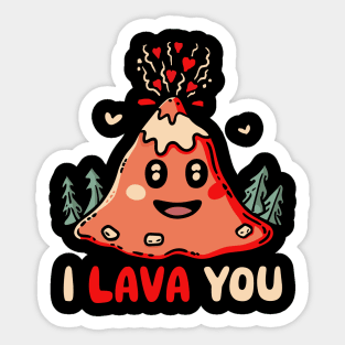 I Lava You Valentine's Day I Love You Sticker